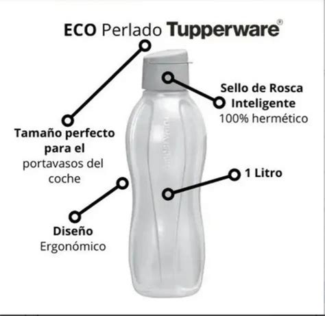 Botilito Termo Tupperware Eco Twist Litro Morado Cuotas Sin Inter S