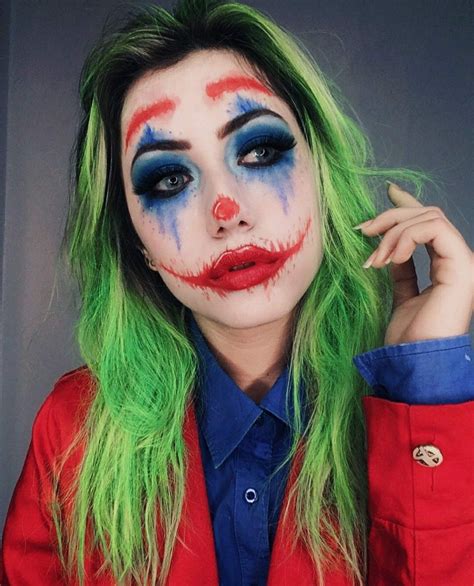 Joker Girl Joker Halloween Makeup Halloween Makeup Scary Halloween Hair