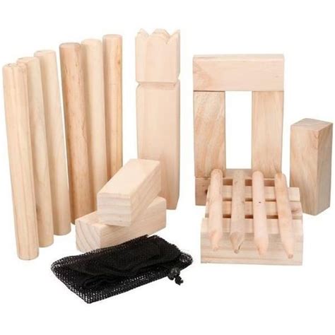 Eddy Toys Kubb Lancer Bois Jeu Pcs Cdiscount Jeux Jouets