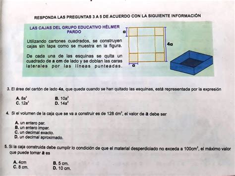 SOLVED Ayuda Por Favor El Punto 5 RESPONDA LAS PREGUNTAS 3 A5 DE