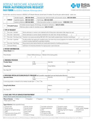 Fillable Online Bcbs Blue Advantage Prior Authorization Form Fax Email