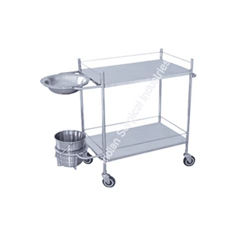 Silver Stainless Steel DT 1 SS Dressing Trolley For Hospital At Rs