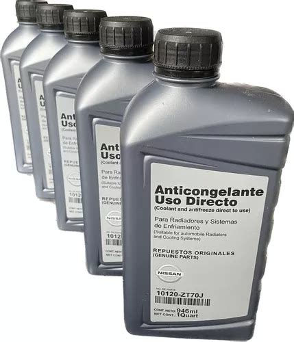 Anticongelante Nissan Original Color Azul Uso Directo 5pz Envío gratis