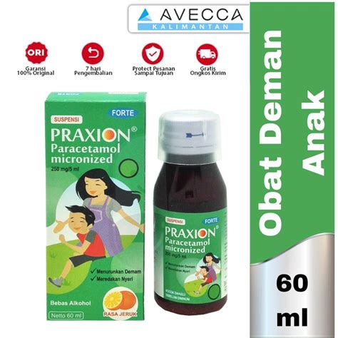 Jual Praxion Forte Sirup 250mg 5ml Pereda Nyeri Demam Shopee