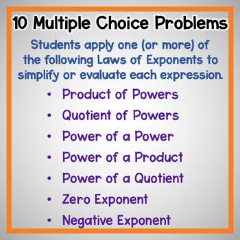 Properties Of Integer Exponents 8th Grade Summer Math Coloring Activity