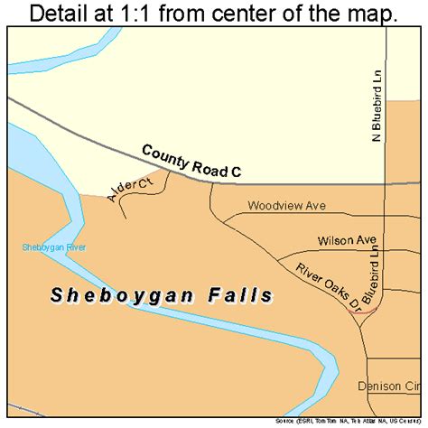 Sheboygan Falls Wisconsin Street Map 5573025