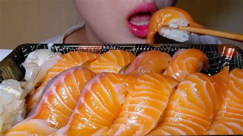 [asmr] 연어초밥 먹방 Salmon Sushi Mukbang Youtube