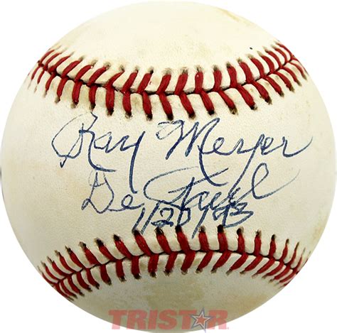 Ray Meyer Autographed Official National League Baseball Inscribed ...