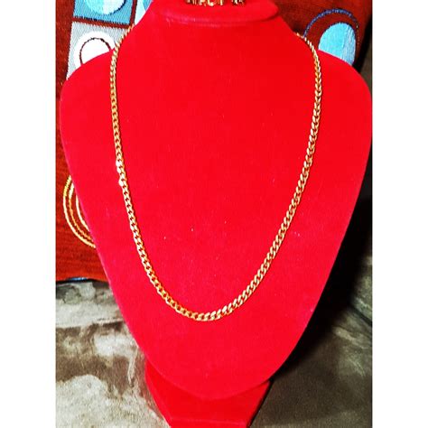 Jual Kalung Rante Gepeng Gold Lapis Emas K Ukuran Ml Besi