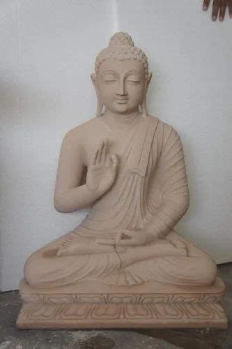 Brown Handmade Marble Buddha Sitting Hard Sandstone Statue Sizedimension 3 Feet At Rs 45000