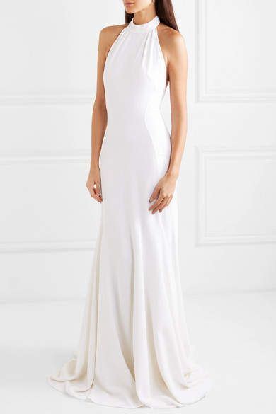 Stella McCartney Stretch Crepe Halterneck Gown White Gowns Stretch