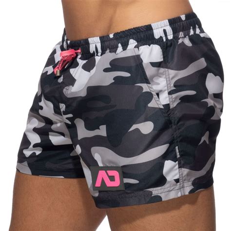 Addicted Short De Bain Camouflage Gris Inderwear