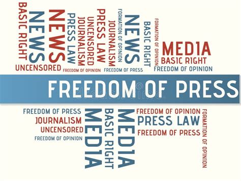 Freedom Of Press Word Cloud Stock Illustration Illustration Of News