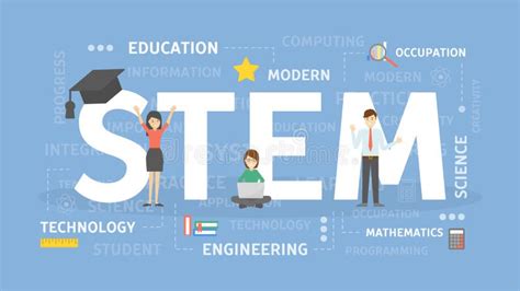 Stem Science Technology Engineering Mathematics Stock Vector