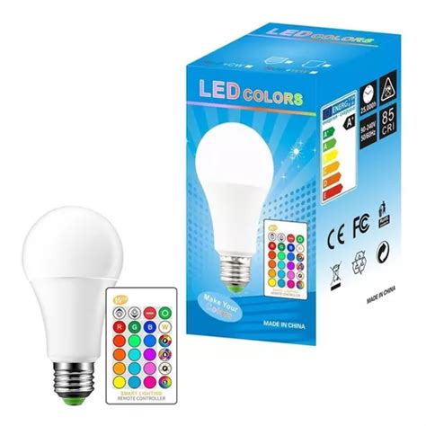 Lampada Bulbo Led Rgb W Controle Remoto Bivolt Nova Cor Da Luz Branco