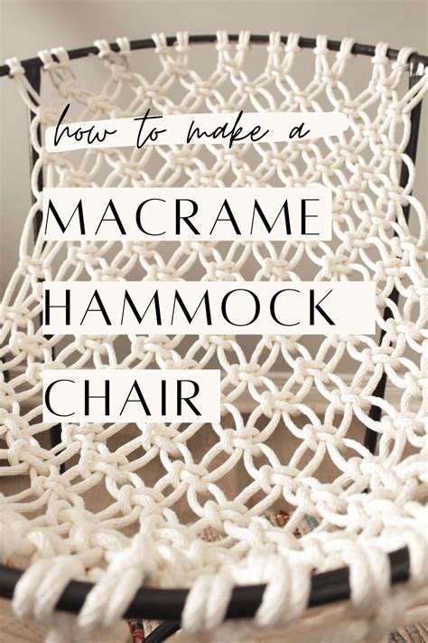 How To Make A Diy Macrame Hammock Chair Artofit