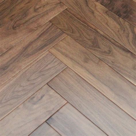 Maxi Herringbone Walnut Lacquered Engineered Wood Flooring 90x450mm Trendy Flooring Trendy