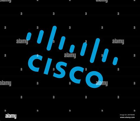 Cisco Systems, rotated logo, black background B Stock Photo - Alamy