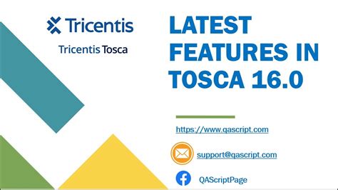 Tosca Tutorial New Features Released In Latest Version Of Tosca