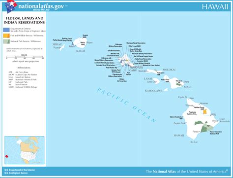 Map Of Hawaii Map Federal Lands And Indian Reservations Worldofmaps