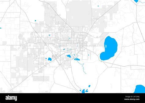 Rich Detailed Vector Area Map Of Gainesville Florida Usa Map