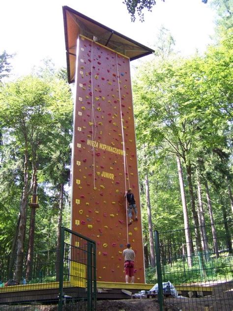 Park Linowy Jedlina Zdrój wieża wspinaczkowa Budowa Parków Linowych