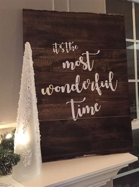 Christmas Wood Sign Its The Most Wonderful Time Christmas Signs