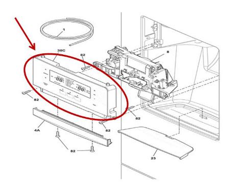 Frigidaire Part 242058249 Dispenser User Interfacedisplay Assembly