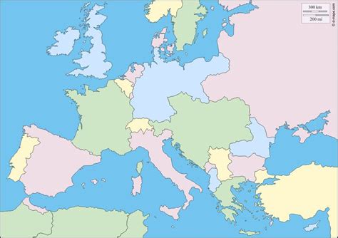 Alfred Simmons Viral: Map Of Europe 1914 Blank Atlas