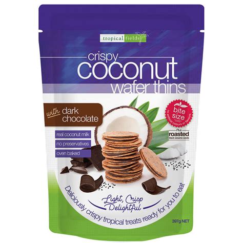 Tropical Fields Coconut Wafer Thins With Dark Chocolate 397g Costco Uk