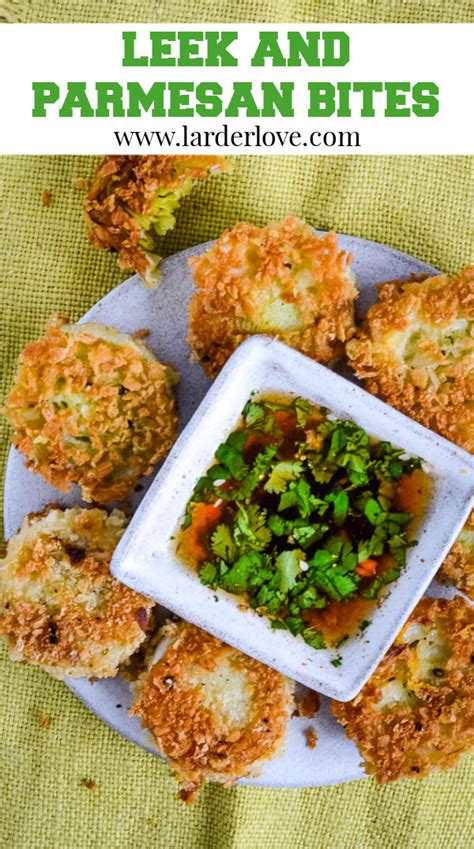 Leek And Parmesan Party Nibbles With Spiced Vinegar Dip Larder Love