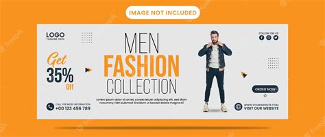 Premium Vector Men Fashion Collection Social Media Banner Template Design