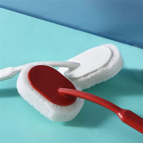 Buy Emppgs Sponge Wipe With Handle 2 In 1 Brush Bathroom Wall Cleaning Brush Bathtub Sponge