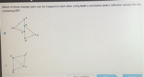 Solved Which Of These Triangle Pairs Can Be Mapped To Each Other Using