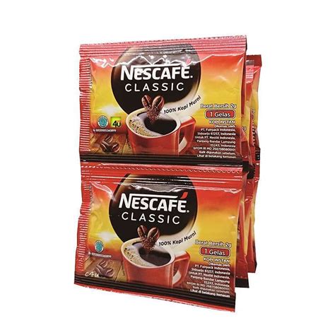 Nescafe Classic 10 Sachet 2g Tanpa Gula Lazada Indonesia