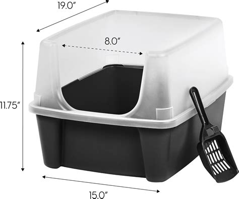 Iris Usa Cat Litter Box High Sided And Enclosed Kitty Litter Box With Scoop Yaxa Colombia