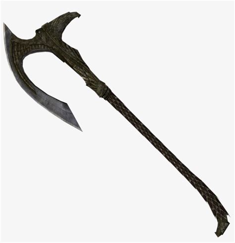 Elven Battleaxe Elder Scrolls Skyrim Battle Axes 1000x1000 Png