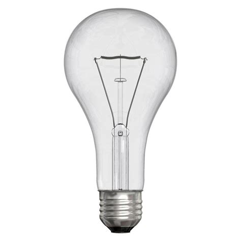 Ge 200 Watt Incandescent A21 Clear Light Bulb 200acl1 Tp12 The Home