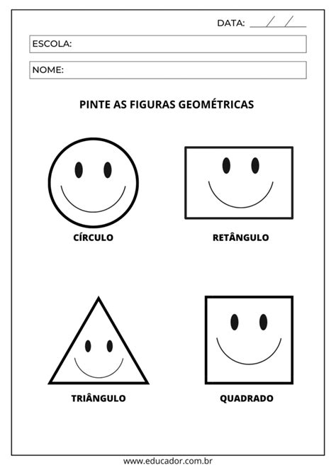 Atividades De Formas Geom Tricas Para Educa O Infantil Educador