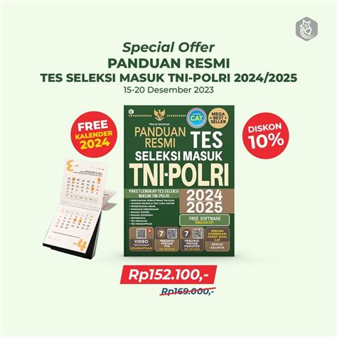 Jual Buku Panduan Resmi Tes Seleksi Masuk Tni Polri 2024 2025