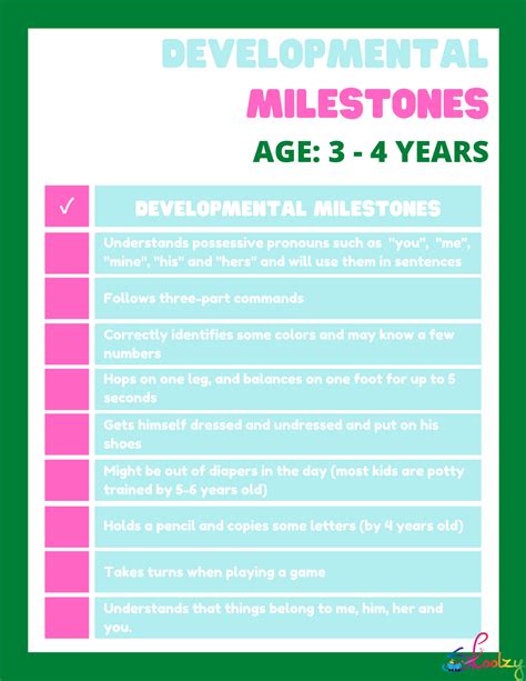 Developmental Milestones 3-4 year olds – Skoolzy