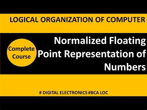 Normalized Floating Point Number Representation Floating Point