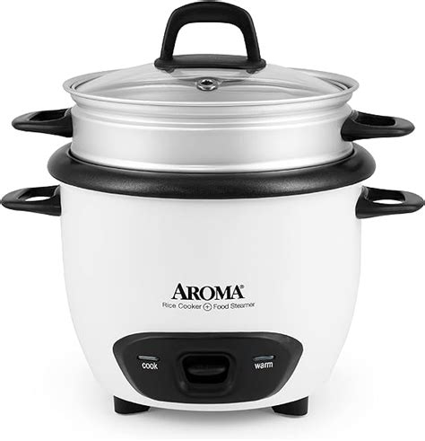 Aroma Arc 743 1ng 3 Cup Uncooked 6 Cup Cooked Rice Cooker And Food Steamer White Amazonca