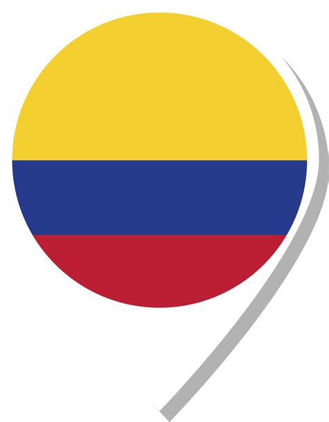 Colombia flag check-in icon. 17225417 PNG