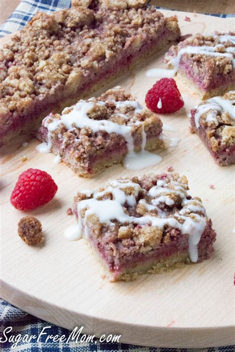 Low Carb Gluten Free Raspberry Streusel Bars