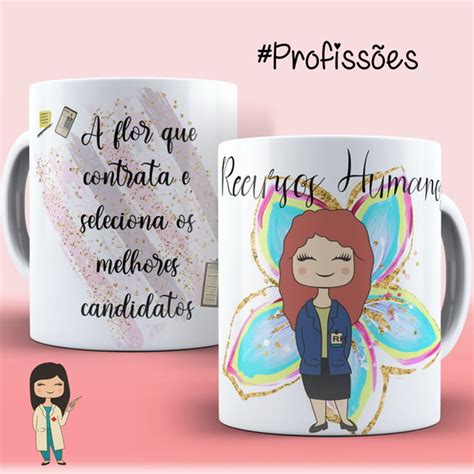 Caneca Profiss O Recursos Humanos X Cara Profiss O Nome No Elo