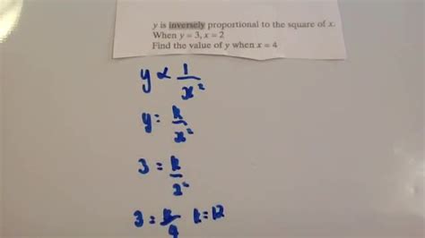 Inverse Proportion Corbettmaths