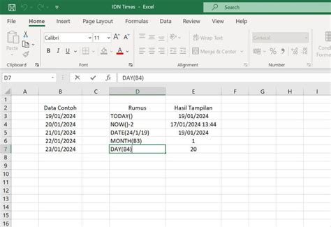 Cara Membuat Tanggal Otomatis Di Excel Pakai Rumus