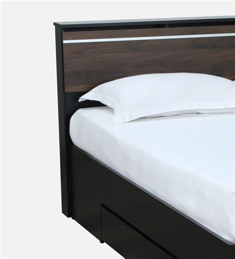 Buy Enri King Size Bed In Wenge Finish With Drawer Storage By Mintwud