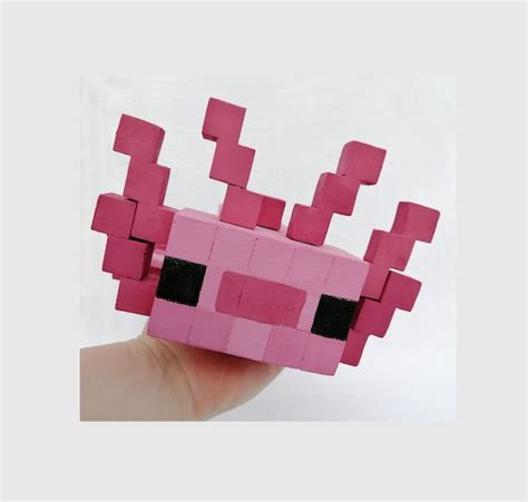 Minecraft Axolotl Cute Minecraft Sticker Pixel Art Axolotl Etsy Finland